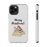 Merry Christmas Bookish Christmas Tree Phone Case | Dual-Layer Protection | Festive Literary Design | Fits iPhone 16 and More