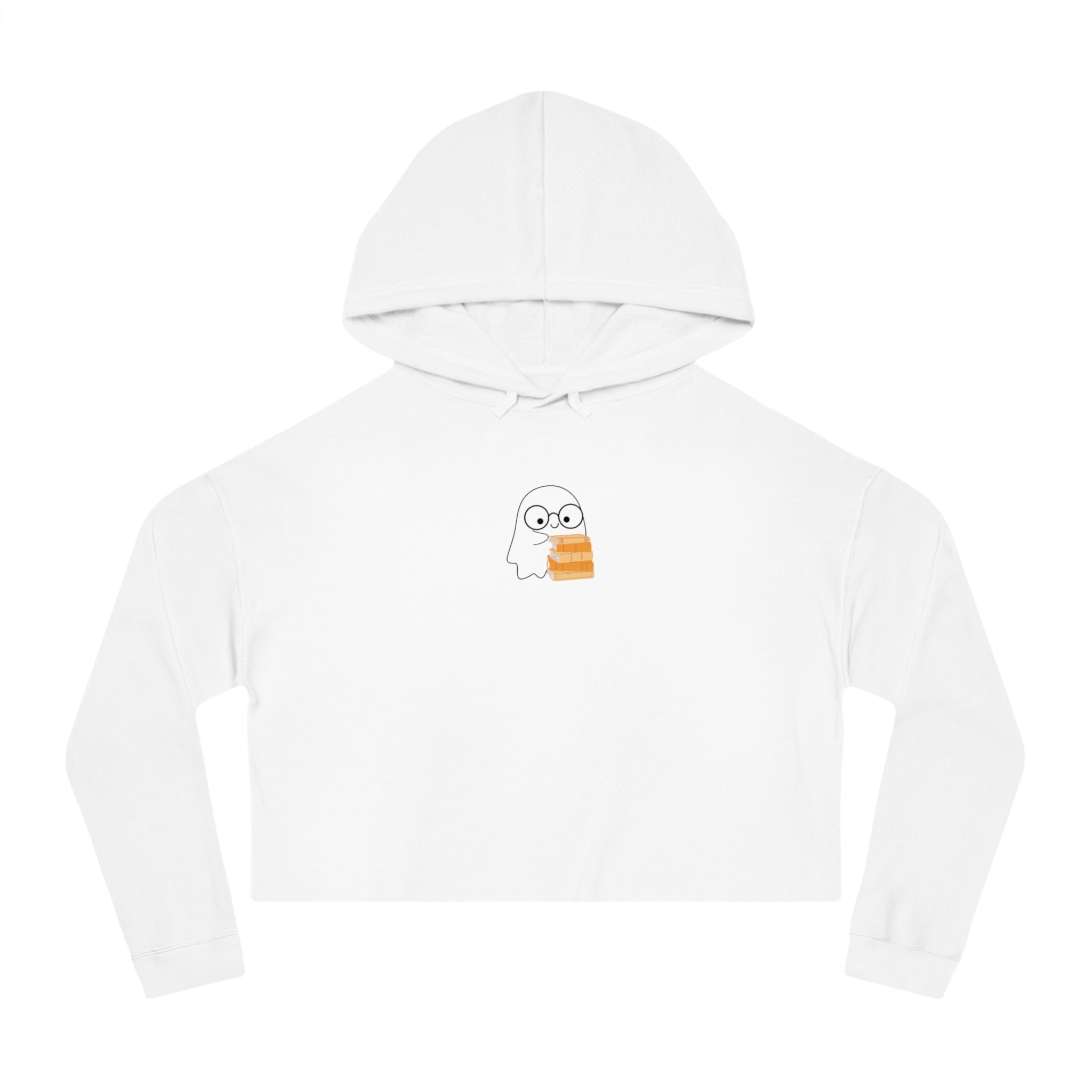 Nerd Ghost - Cropped Hoodie - Bookish Loving