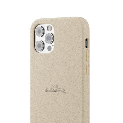 Open Book with Heart Biodegradable Phone Case | Eco-Friendly & Wireless Charging