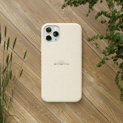 Open Book with Heart Biodegradable Phone Case | Eco-Friendly & Wireless Charging