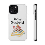 Merry Christmas Bookish Christmas Tree Phone Case | Dual-Layer Protection | Festive Literary Design | Fits iPhone 16 and More