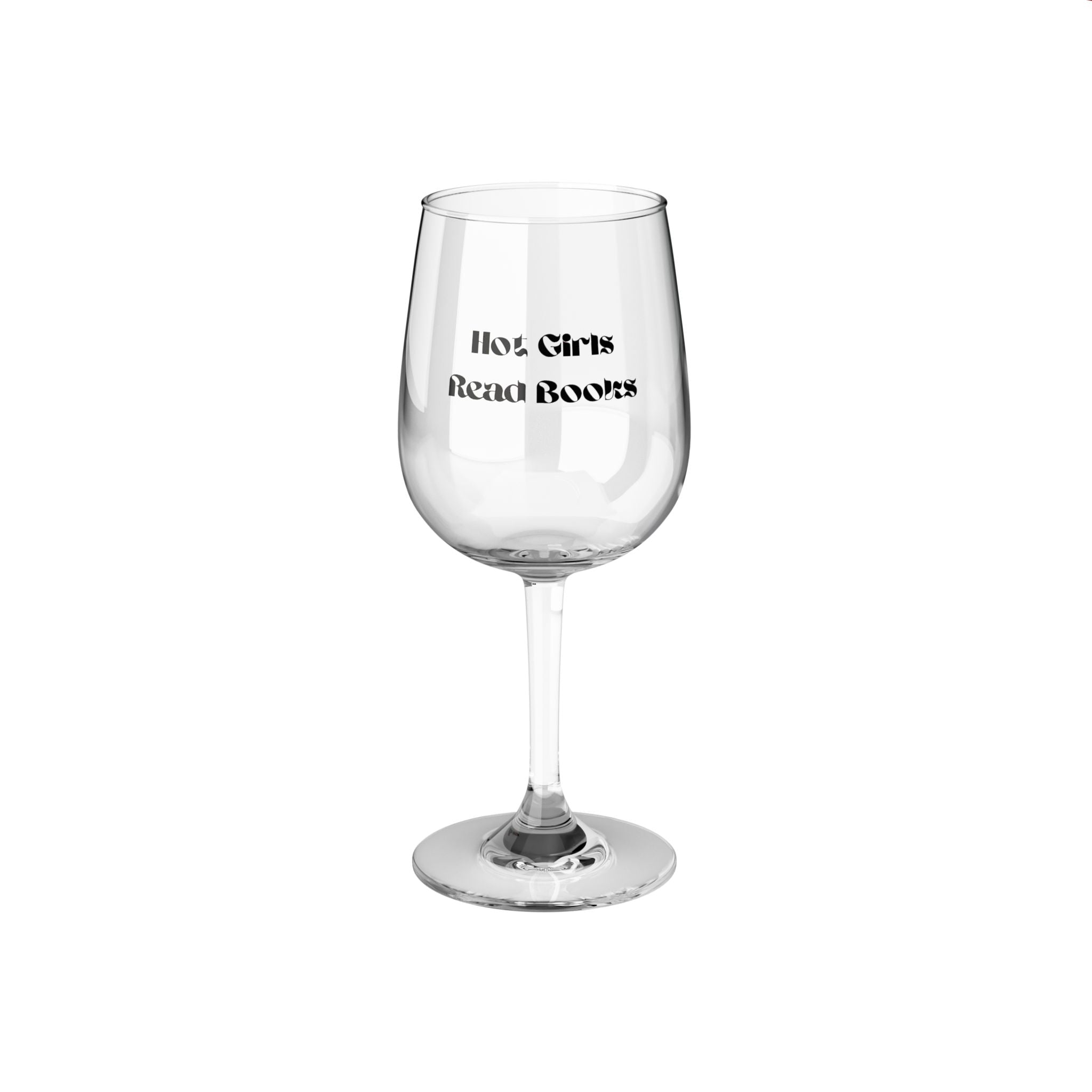 Hot Girls Read Books - Stemmed Wine Glass - Bookish Loving