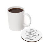 Life Is a Book Cork Coaster | High-Gloss Top | Non-Slip Cork Back | Inspirational Design