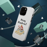 Merry Christmas Bookish Christmas Tree Phone Case | Dual-Layer Protection | Festive Literary Design | Fits iPhone 16 and More