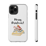 Merry Christmas Bookish Christmas Tree Phone Case | Dual-Layer Protection | Festive Literary Design | Fits iPhone 16 and More