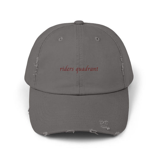 Riders Quadrant Distressed Hat | Fourth Wing Book-Inspired Cap | Adjustable Cotton Twill Hat for Fantasy Lovers