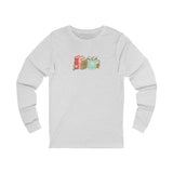 Books and Hot Cocoa Long Sleeve Tee | 100% Cotton | Cozy Winter Design | Unisex Fit