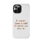 "I Love Books and Christmas Cheer" iPhone Case | Tough Dual-Layer Protection | Wireless Charging Compatible | Durable & Impact-Resistant | Holiday & Book Lover Theme