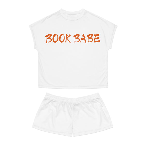 Book Babe Orange - Women's Short Pajama Set - Bookish Loving