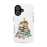 Bookish Christmas Tree Phone Case | Dual-Layer Protection | Festive Holiday Design | Fits iPhone 16 and More