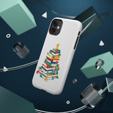 Bookish Christmas Tree Phone Case | Dual-Layer Protection | Festive Holiday Design | Fits iPhone 16 and More