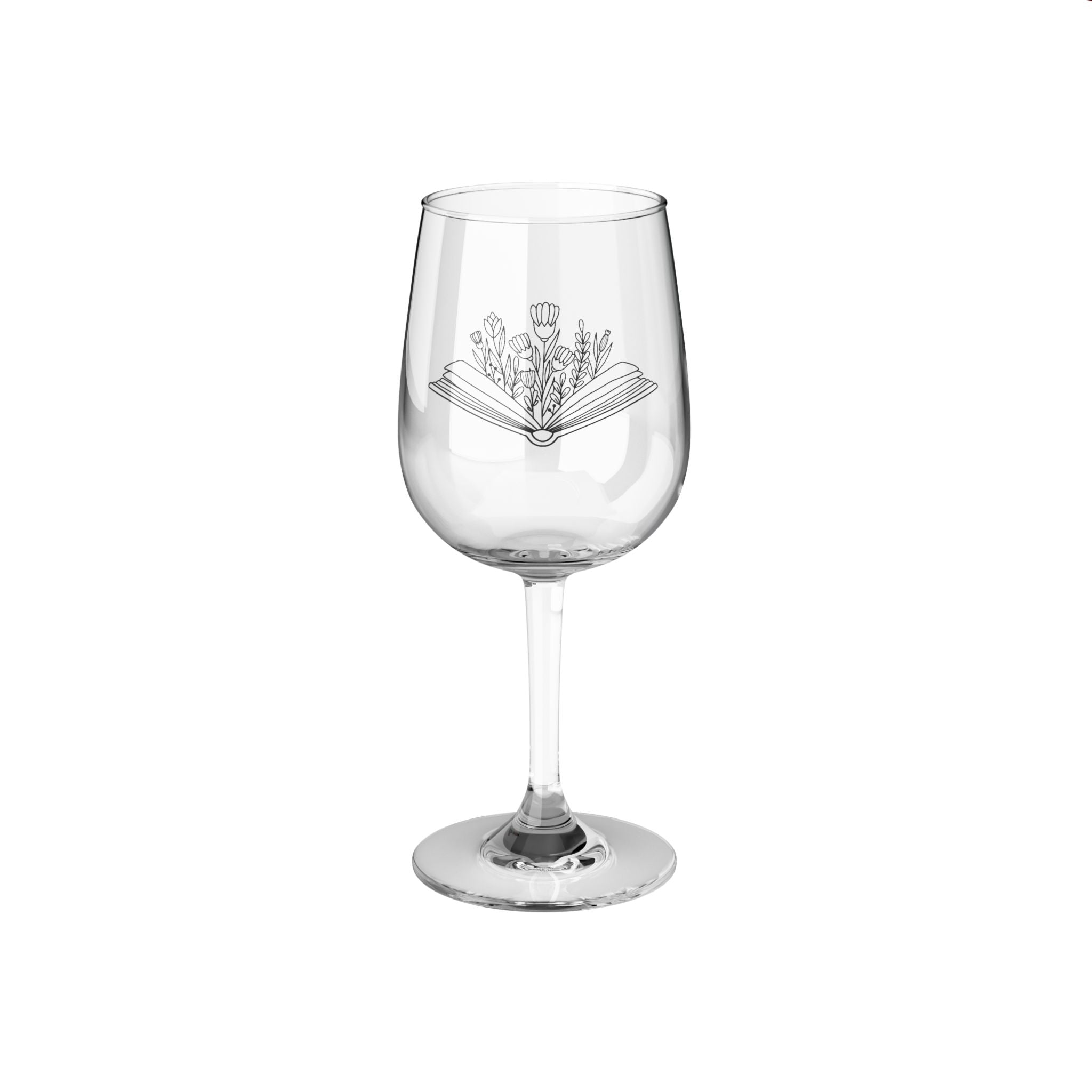 Book Garden - Stemmed Wine Glass - Bookish Loving