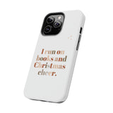 "I Love Books and Christmas Cheer" iPhone Case | Tough Dual-Layer Protection | Wireless Charging Compatible | Durable & Impact-Resistant | Holiday & Book Lover Theme