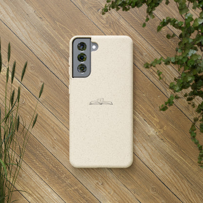 Open Book with Heart Biodegradable Phone Case | Eco-Friendly & Wireless Charging