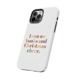 "I Love Books and Christmas Cheer" iPhone Case | Tough Dual-Layer Protection | Wireless Charging Compatible | Durable & Impact-Resistant | Holiday & Book Lover Theme